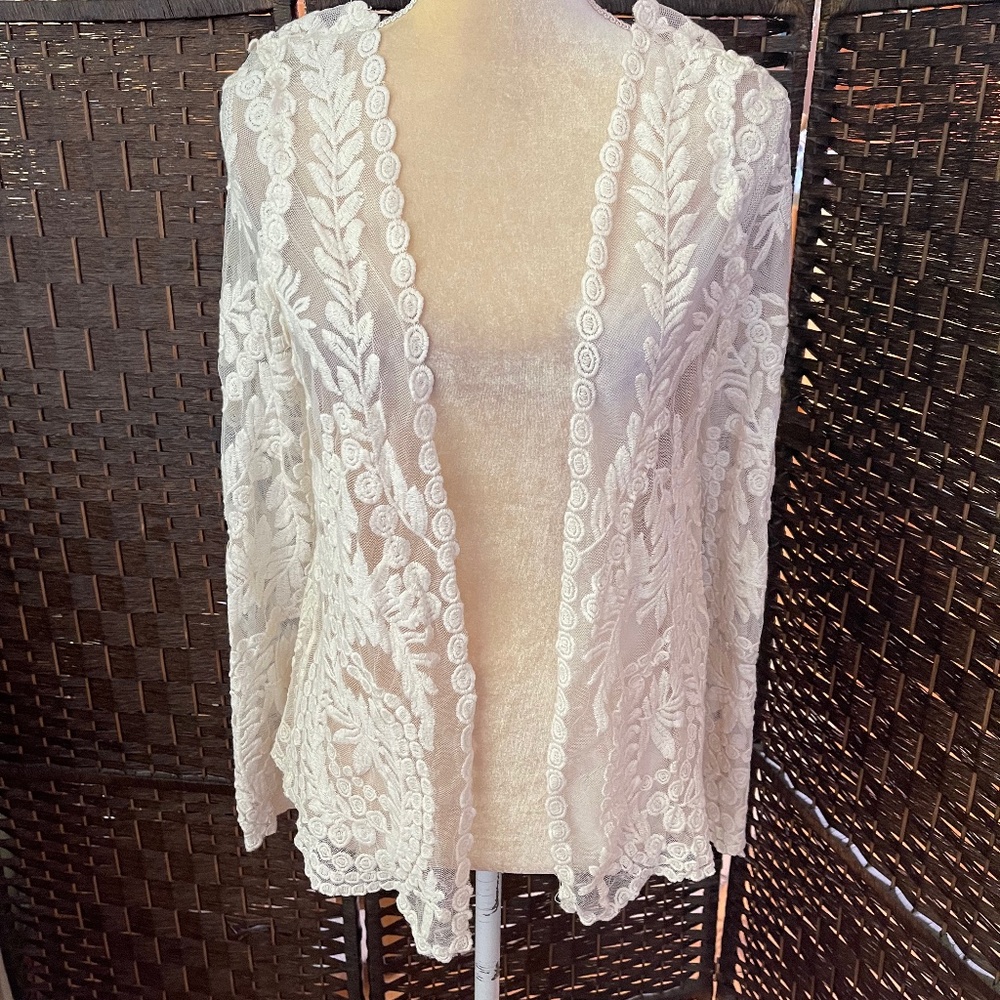 MASCARA lace long sleeve sweater